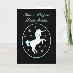 Pagan kort för vinterSolsticeUnicorn