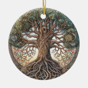 Pagan Livets träd Ceramic Ornament