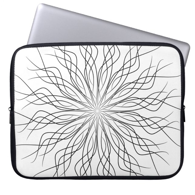Pagan mandala tattoo andlig laptop fodral (Framsidan)