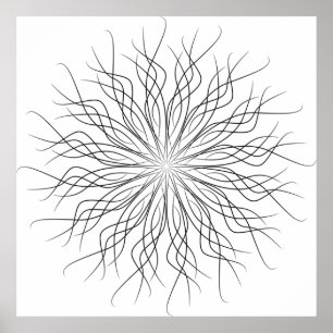 Pagan mandala tattoo andlig poster