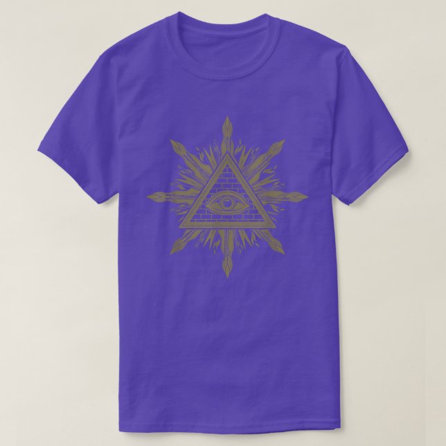Pagan Occult Witchcraft Occulsm Pyramid All Seei T Shirt (Design framsida)