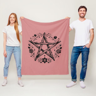Pagan Pentacle Wicca Fleecefilt