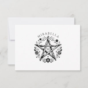Pagan Pentagram Anteckningskort