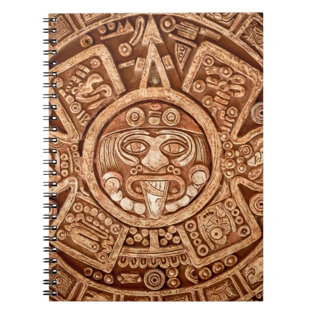 Pagan-prydnad av stammen Maya struktur Anteckningsbok (Framsidan)