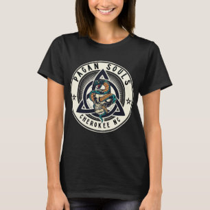 Pagan Souls Cherokee Logotyp S-Ärmad T-Shirt Kvinn