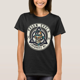 Pagan Souls Cherokee Logotyp S-Ärmad T-Shirt Kvinn