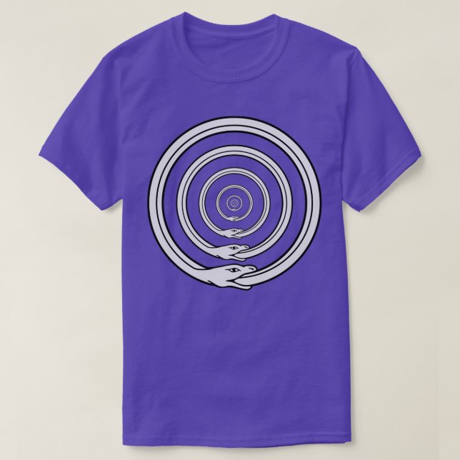 PAGAN SPIRAL RING SNAKE ICONIC FOLK T SHIRT (Design framsida)
