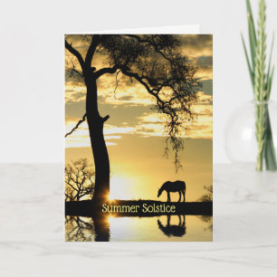 Pagan Summer Solstice Midsommers Kväll Kort