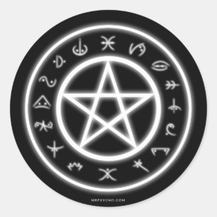 Pagan Symbol Sticker Runt Klistermärke