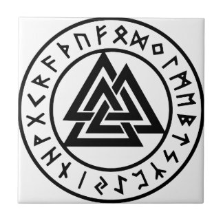 Pagan symbolOdins fnurra Valknut Kakelplatta