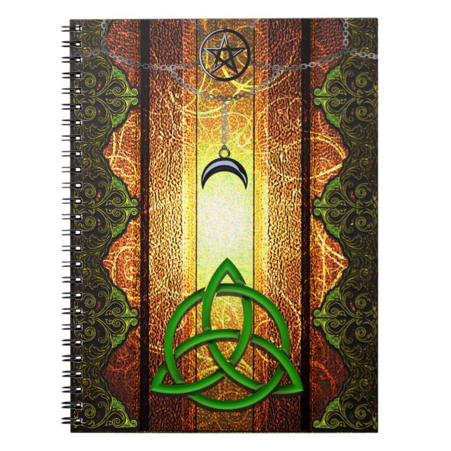 Pagan Tome Mörk Magic Spådomars Wiccan & Witchcraf Anteckningsbok (Framsidan)
