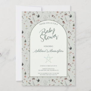Pagan Vild Forest Baby Shower Inbjudningar