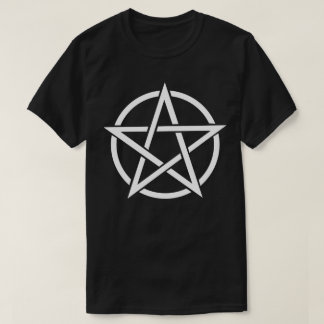 Pagan Wicca för WitchcraftPentagramsymbol T-tröja Tee Shirt