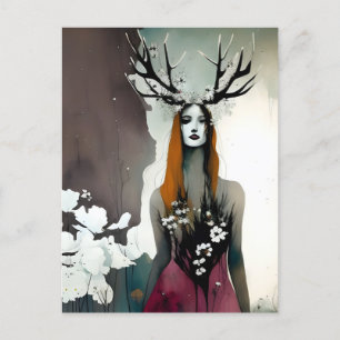 Pagan Woman Elen från Ways Flowers Vykort