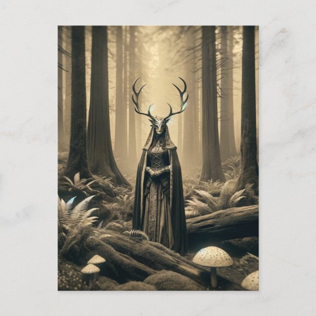 Pagan Woman Elen från Ways Sepia Vykort (Framsida)