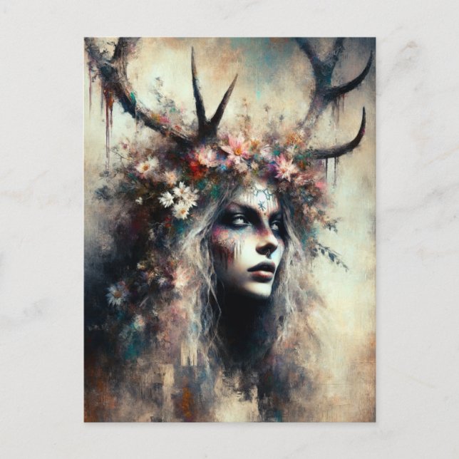 Pagan Woman Elen of the Ways Vykort (Framsida)