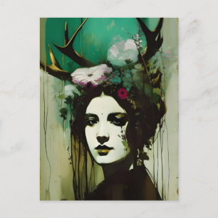 Pagan Woman Painting Vykort