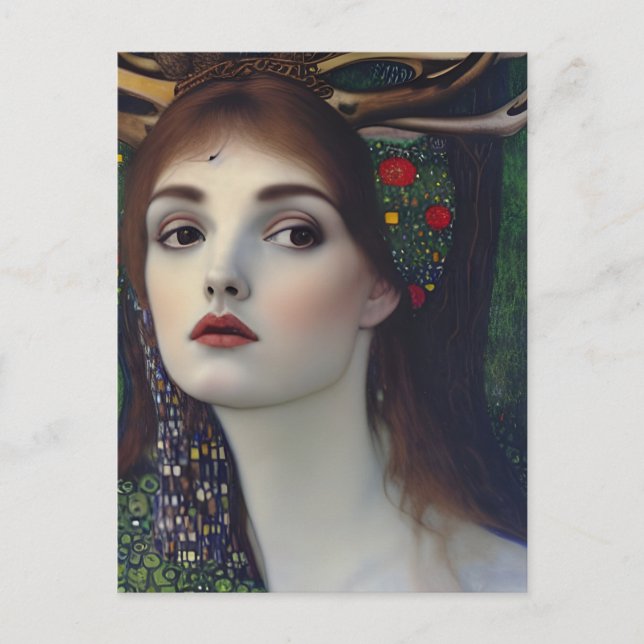 Pagan Woman stil i Klimt Vykort (Framsida)