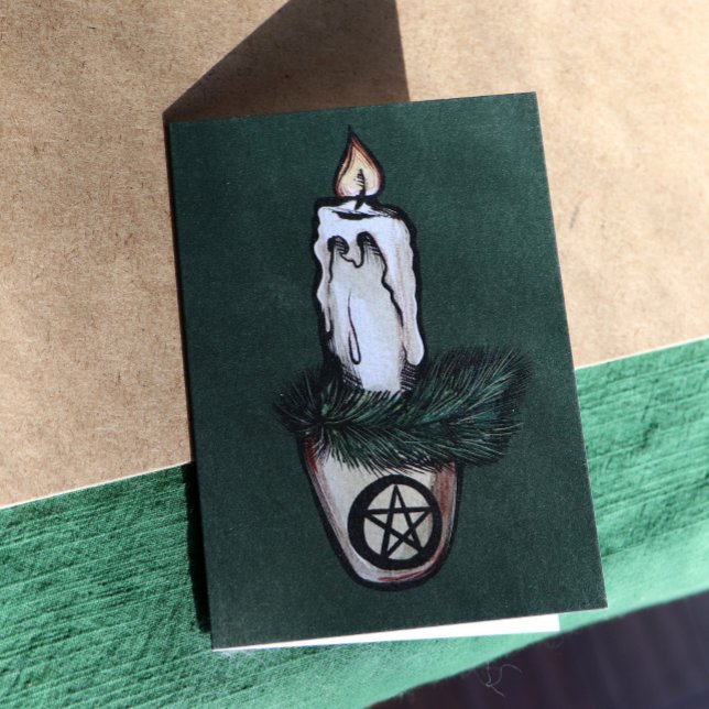 Pagan Yule Candle wicca w Kort (Skapare uppladdad)