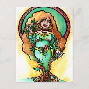 Pagan Yule Goddess Vykort