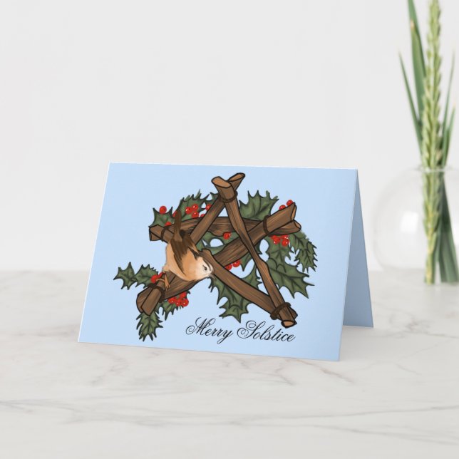Pagan Yule Solstice Card Kort (Framsida)