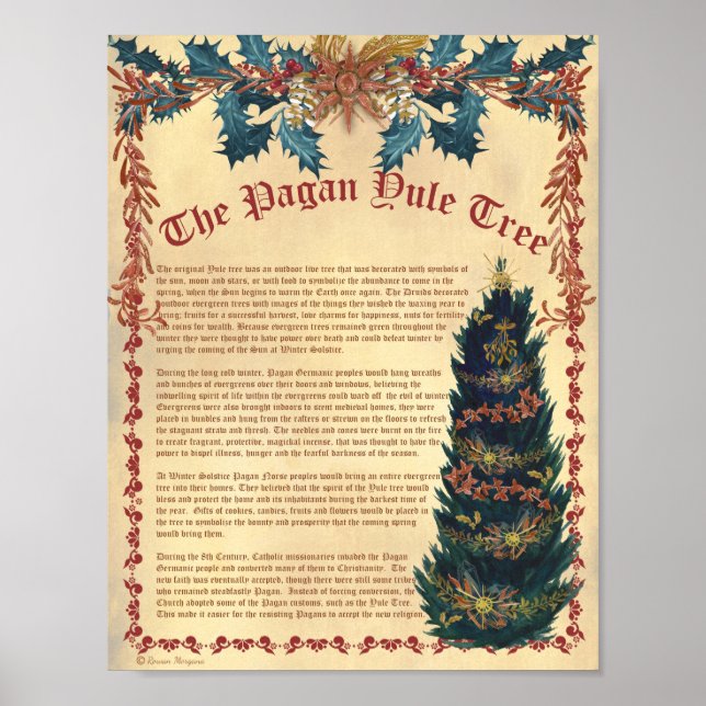 PAGAN YULE TRÄD POSTER (Framsidan)