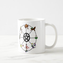 Paganen rullar av årsmuggen kaffemugg