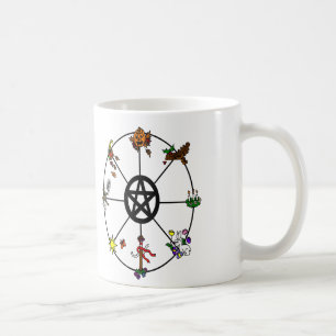 Paganen rullar av årsmuggen kaffemugg