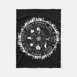 Paganhjul för årsavvikelsen Wicca Lycklig Ostara Fleecefilt