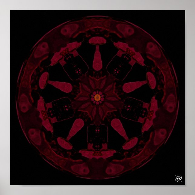 Paganhjul v1 - pareidolia mönster poster (Framsidan)