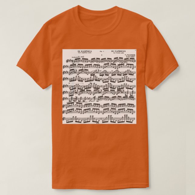Paganini Caprice I T Shirt (Design framsida)
