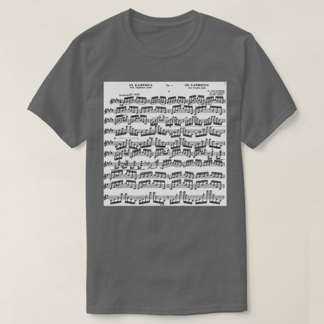 Paganini Caprice I T Shirt (Design framsida)
