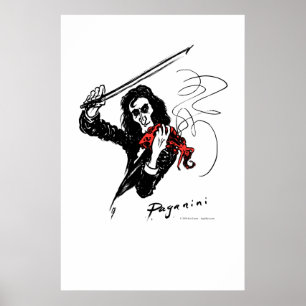Paganini som leker den röda fiolen poster