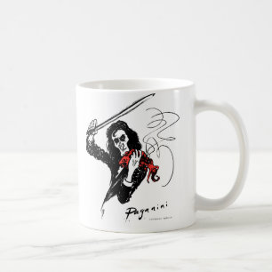 Paganini som leker en röd fiolmugg kaffemugg