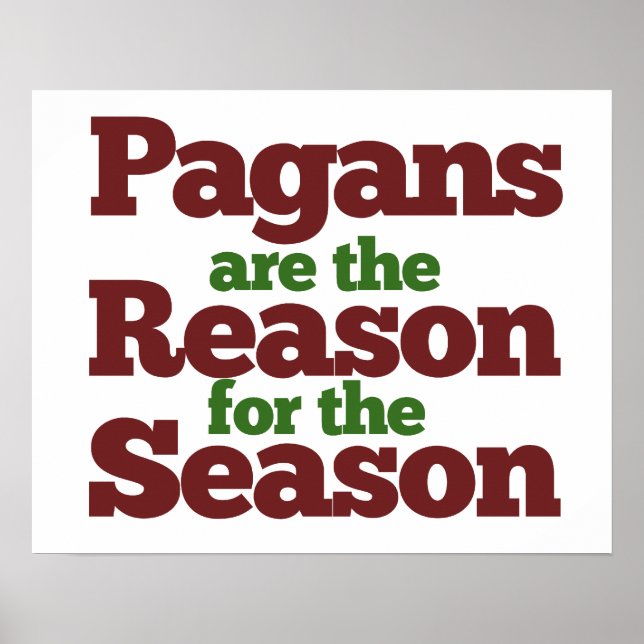 Pagans julhelg humor poster (Framsidan)