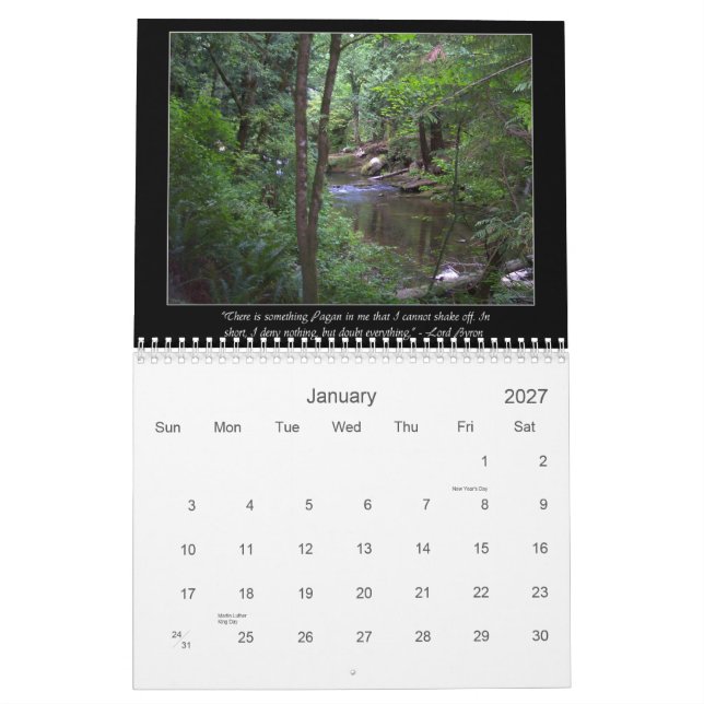 Pagans och den naturliga världen kalender (Jan 2027)