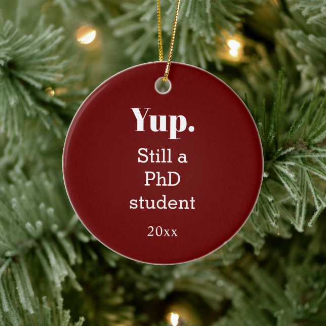 Pågår Burgundy PhD Student Julgransprydnad Keramik (Träd)