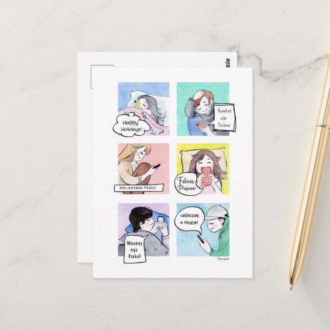 Pagbati/ Hälsning- DNM-vykort Vykort (Fram/Back In Situ)