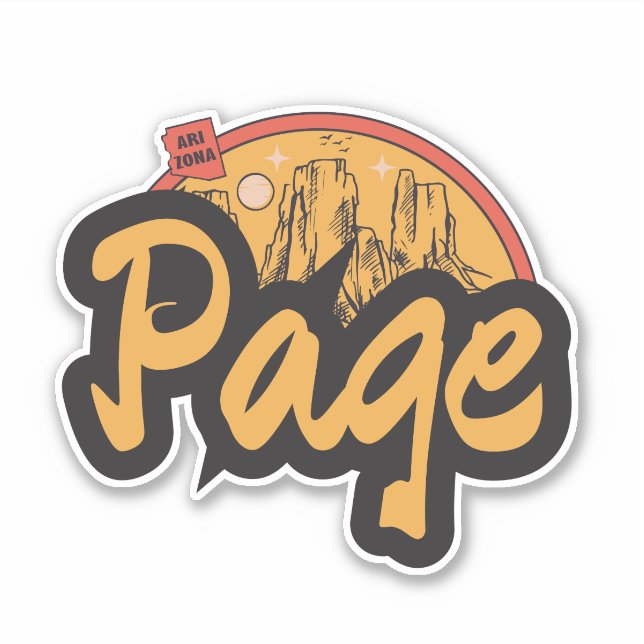 Page, Arizona  Klistermärke Klistermärken (Framsida)