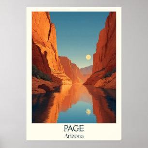 Page Arizona Vintage resor Poster Retro Horsesh