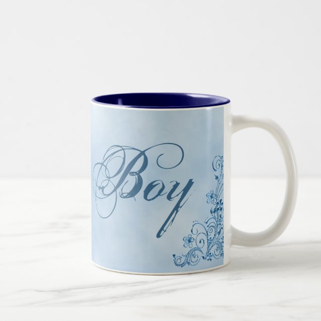 Page Boy Coffee Mugg- Small: Himlar Blue Elegance Två-Tonad Mugg (Höger)