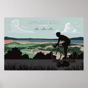 Page Mill Road cykelposter Poster