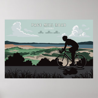 Page Mill Road cykelposter Poster