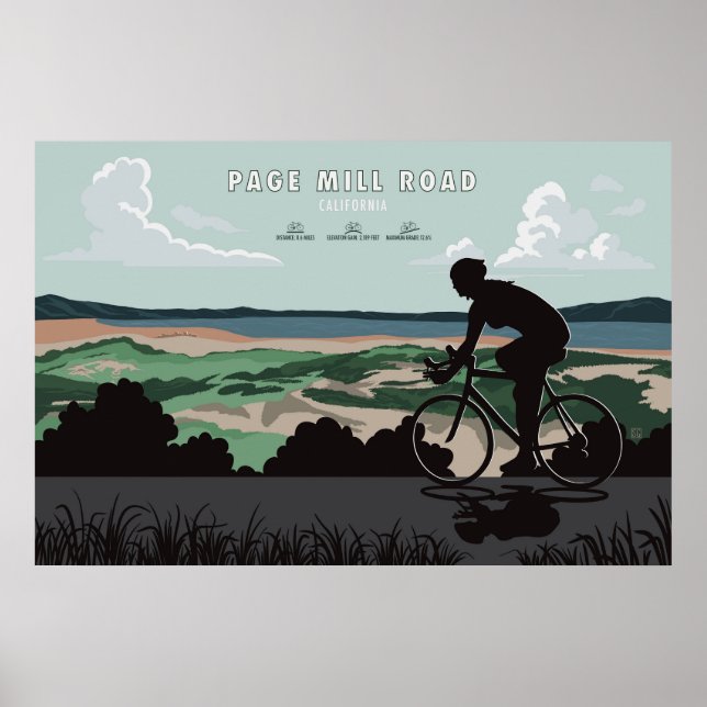 Page Mill Road cykelposter Poster (Framsidan)