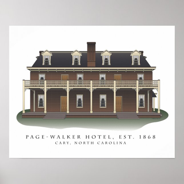 Page-Walker Hotel Architectural Print Poster (Framsidan)