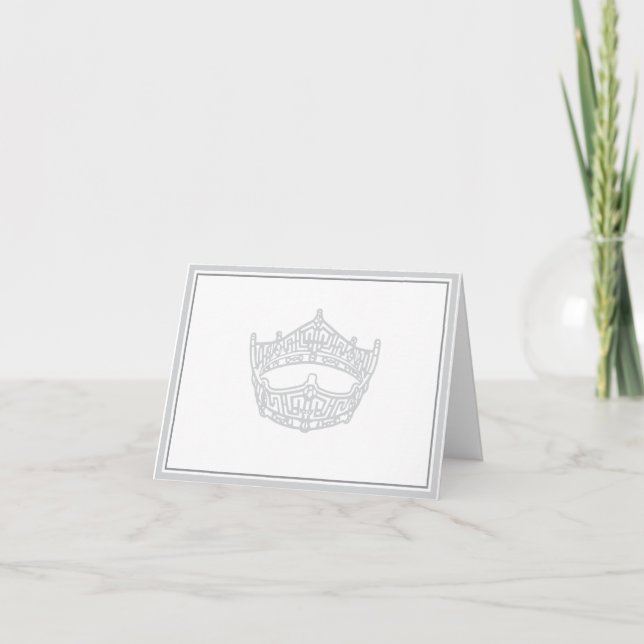 Pageant Crown Note Card Anteckningskort (Framsida)