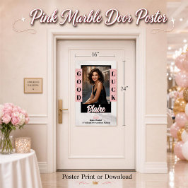 Pageant Dörr Affisch Marmor Rosa Guld Glam