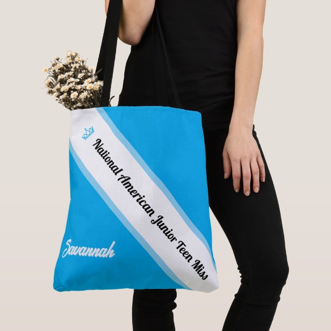 Pageant Essentials Custom Crown and Sash Tote Tygkasse (Närbild)