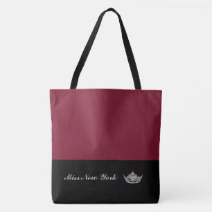 Pageant Silver Crown Tote Bag-Stor Vin Tygkasse