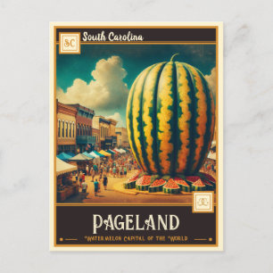 Pageland, South Carolina VINTAGE Vykort